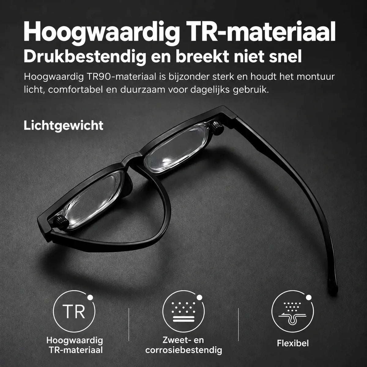 Verstelbare leesbril met afzonderlijke focus – uniseks